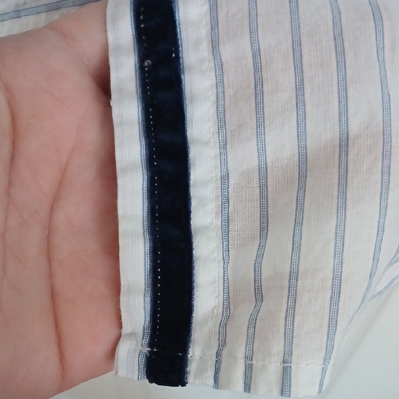 Chaps Blue and White Striped Button Down Shirt - Picture 5 of 7